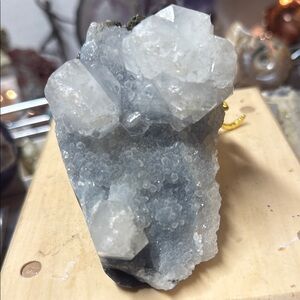 Grayish Chalcedony and calcite specimen 5” x3” x2”1/4